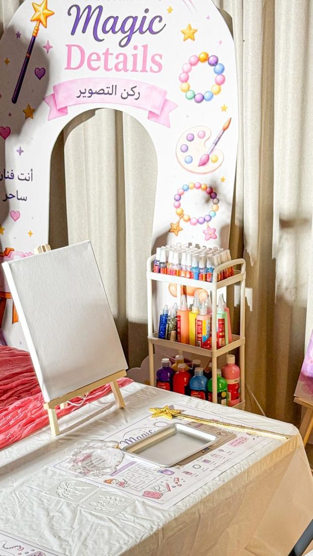 لوحة كانفس أثناء الرسم